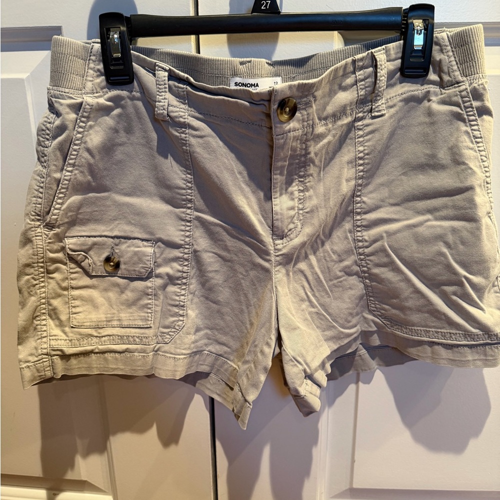 SONOMA Beige Lightweight Cargo Shorts